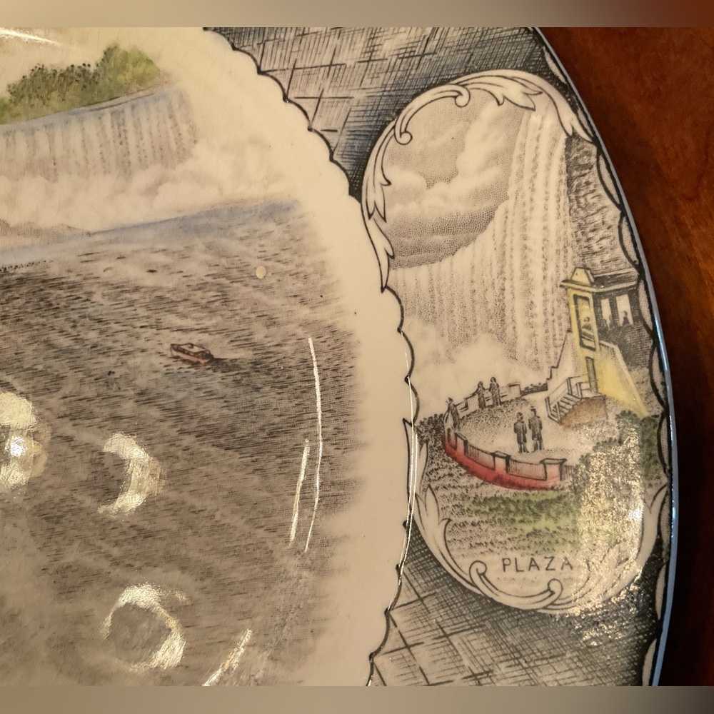 Staffordshire Niagara Falls Plate - Picture 8 of 14